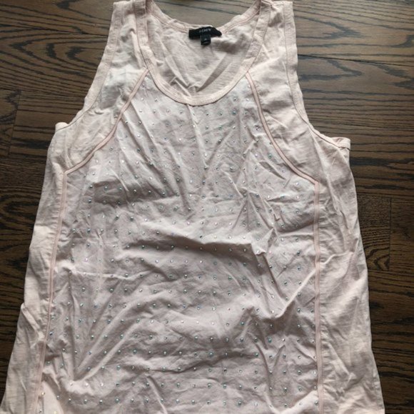 Cream Rhinestone Tank Top - Picture 4 of 6